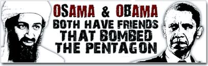 Osama & Obama both have friends that bombed the Pentigon