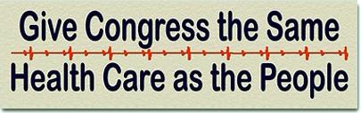 Congress should get same HealthCare as the rest of us