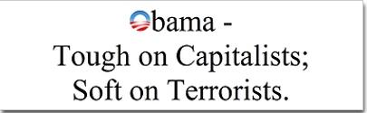 Obama, tough on capitalists, soft on terrorists