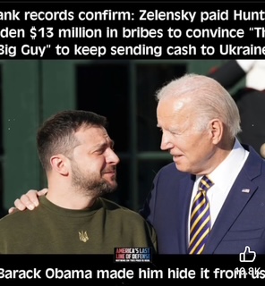 Joe Biden taking millions in kick-back from Zelensky
