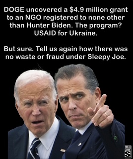 DOGE uncovered a 4.9 million $ grant USAID grant to Hunter Biden