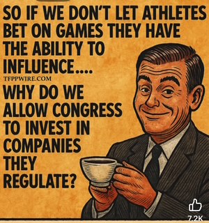 athletes can't bet on games but congress can invest in companies they regulate