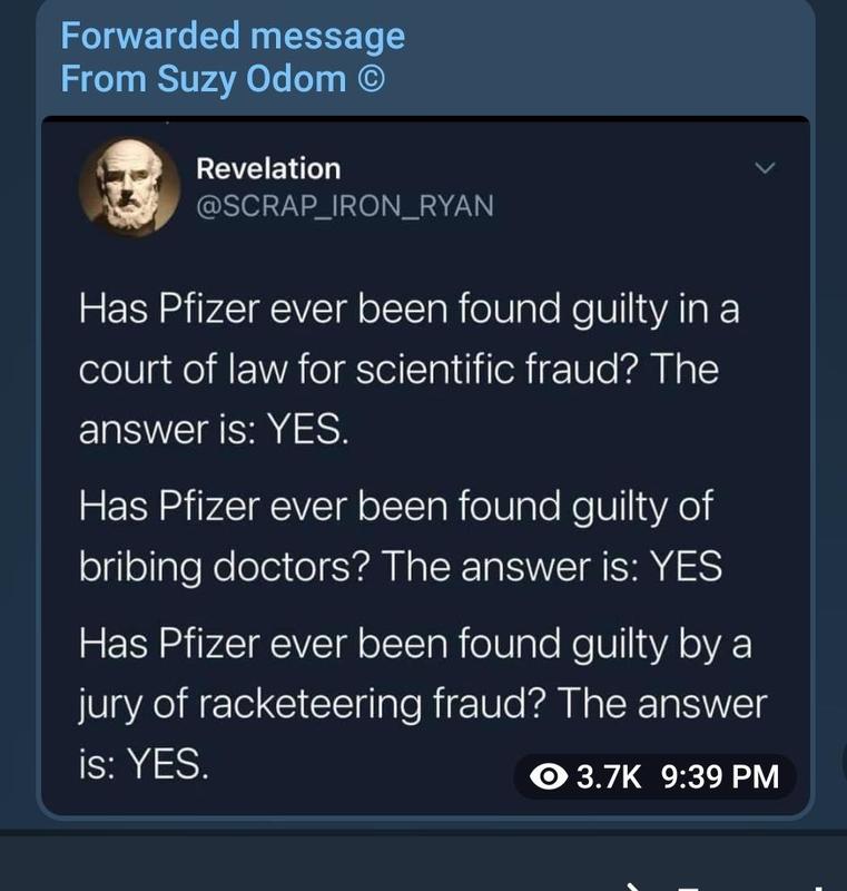 pfizer has been found guilt of bribing doctors